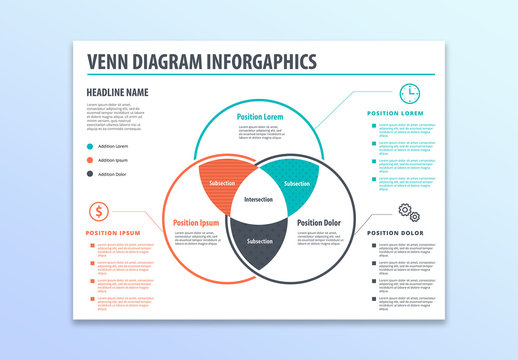 Venn Diagram Infographic with Textures 2