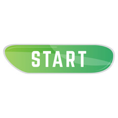 Isolated start web button on a white background, Vector illustration
