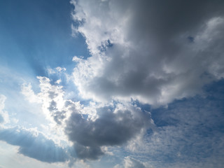 Fototapeta premium Big clouds cover the sun