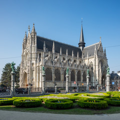 Fototapeta na wymiar Church Notre Dame du Sablon Brussels, Belgium.