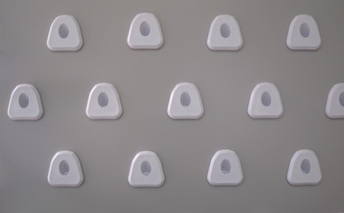 Naklejka premium closeup of wall tray for medical sampling tube