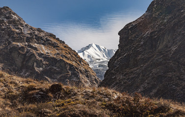 Mroźny poranek, Himalaje, Nepal
