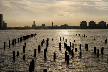 Fototapeta na wymiar Hudson River at Sunset