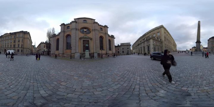 360 video - Stockholm Slott outer courtyard