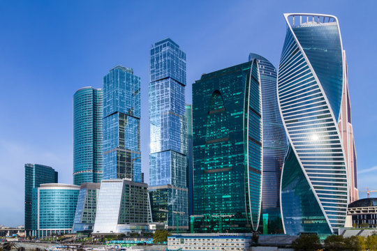 Moscow International Business Center dawn