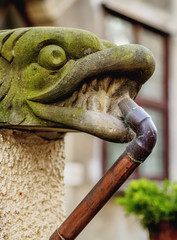 Poland, Pomeranian Voivodeship, Gdansk, Old Town, Gargoyle on Mariacka Street