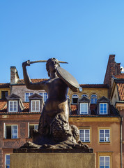 Poland, Masovian Voivodeship, Warsaw, Old Town Market Place, The Warsaw Mermaid © Karol Kozłowski
