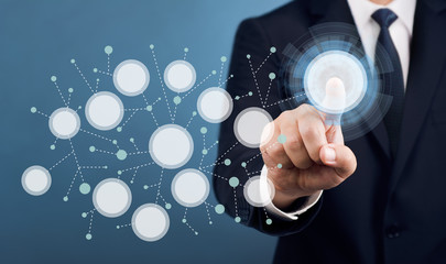 Businessman Touch Screen Concept