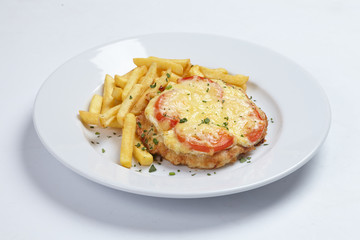 meat with french fries