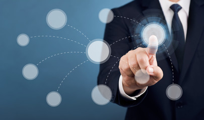 Businessman Touch Screen Concept