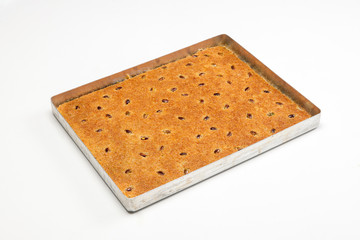 baked sugar sweet with tray isolated