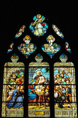Adoration des bergers, l'église Saint-Séverin, Paris, France