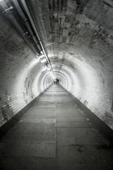 Foot tunnel under the Thames.