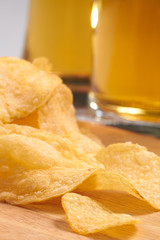 potato chips and beer