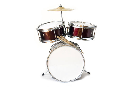 Drum Kit Isolated On White Background