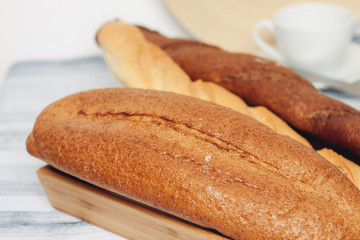 roll of fresh hot bread