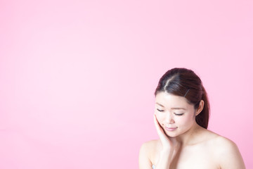 Obraz premium スキンケア・ピンクバック