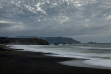 A dark afternoon at Pacifica near San Francisco.