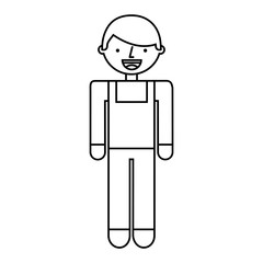 young man avatar character vector illustration design