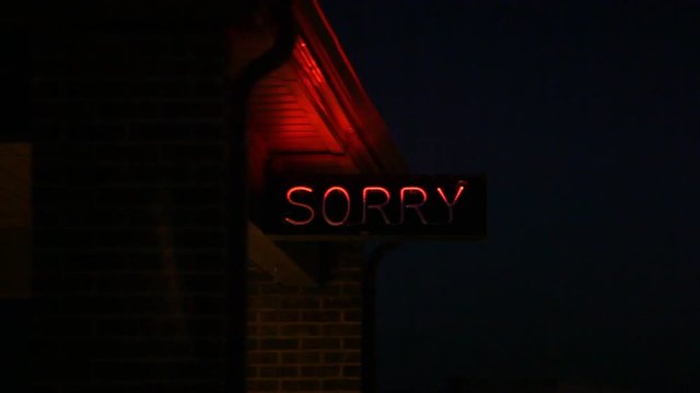 Sorry Leuchtschrift