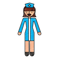 nurse avatar character icon vector illustration design