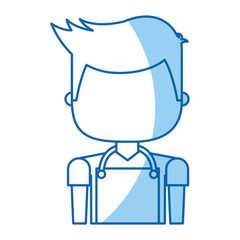 Man with apron avatar vector illustration design