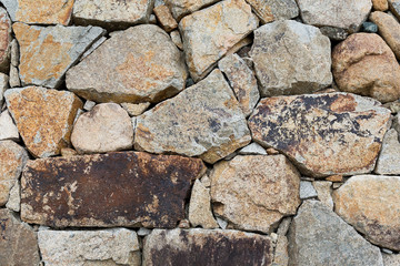 Rock stone wall
