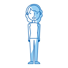 young woman avatar character vector illustration design