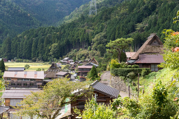 Fototapeta na wymiar Rural landscape of Historical village Miyama in Kyoto