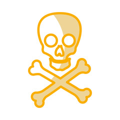 skull danger sign icon vector illustration design