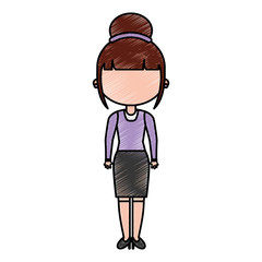 beautifull teacher avatar icon vector illustration design