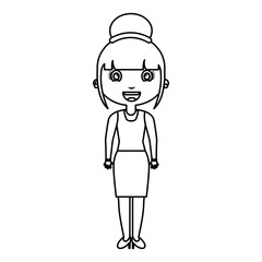 beautifull teacher avatar icon vector illustration design