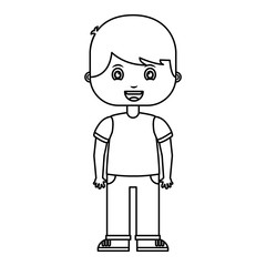 cute little boy character vector illustration design