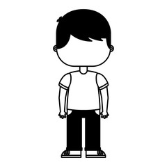 cute little boy character vector illustration design