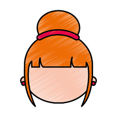 cute little girl student vector illustration design