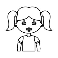 cute little girl student vector illustration design