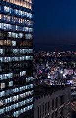 Tokyo office building at night 