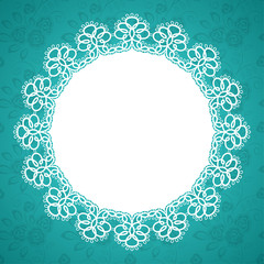 Lace round frame