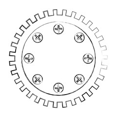 machinery gear isolated icon vector illustration design