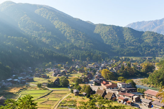 Traditional Japanese Shirakawago village