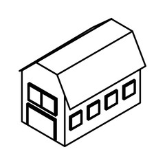 stable farm isometric icon vector illustration design