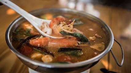Spicy Thai Seafood Soup (Tom Yum Soup)