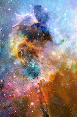 Cosmic space and stars, color cosmic abstract background.