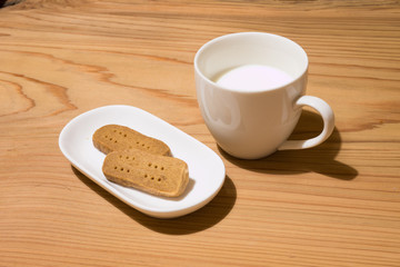 hand made cookies and milk