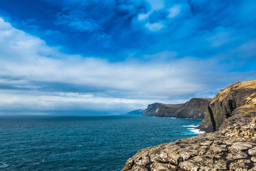 Fototapeta na wymiar A Beautiful landscape with a rocky coastline