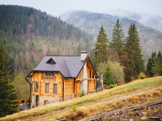 Fototapeta na wymiar Carpathians-Dzembronya panorama landscape