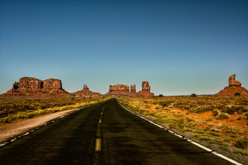 The Road Through Monument Valley at Monument Pass