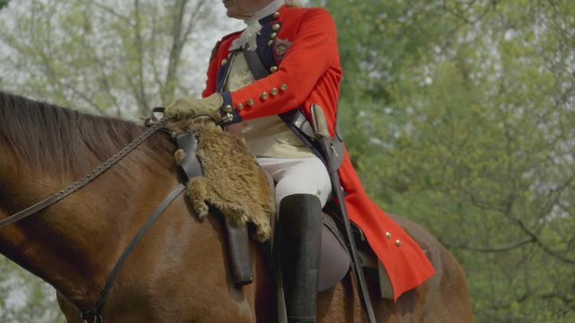 British Revolutionary War general on horseback