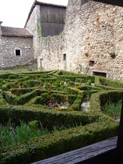 The garden near the monastery wall