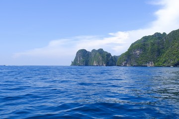 View of Phi Phi Islands area in Krabi province Thailand